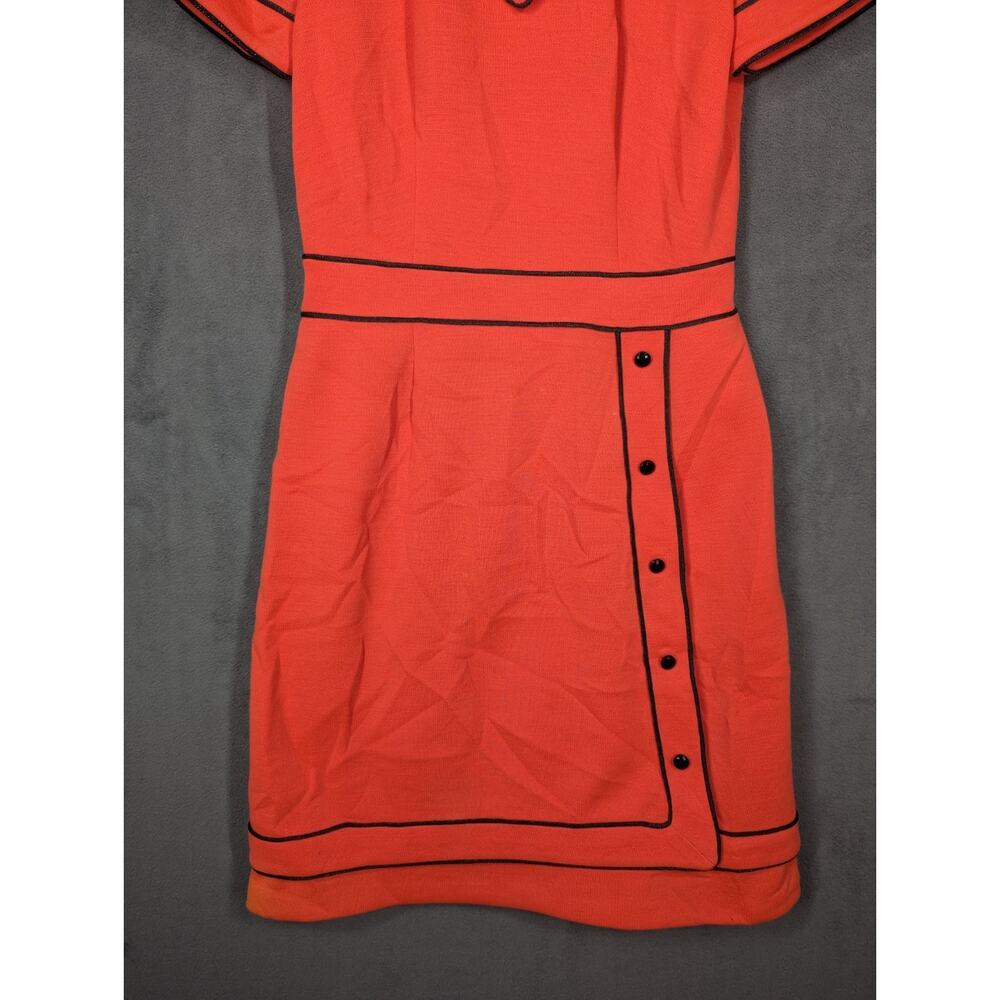 Handmade Dress XS Red 60s 70s Vintage Lined Layered Buttons - Picture 3 of 11
